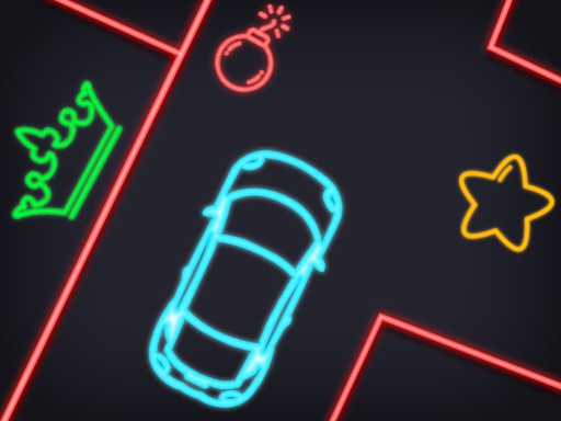 Neon Car Puzzle Game
