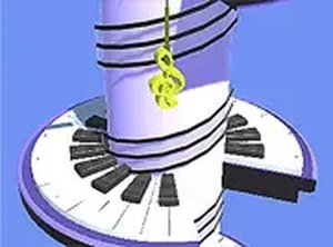 Spiral Note Drop Melody Game